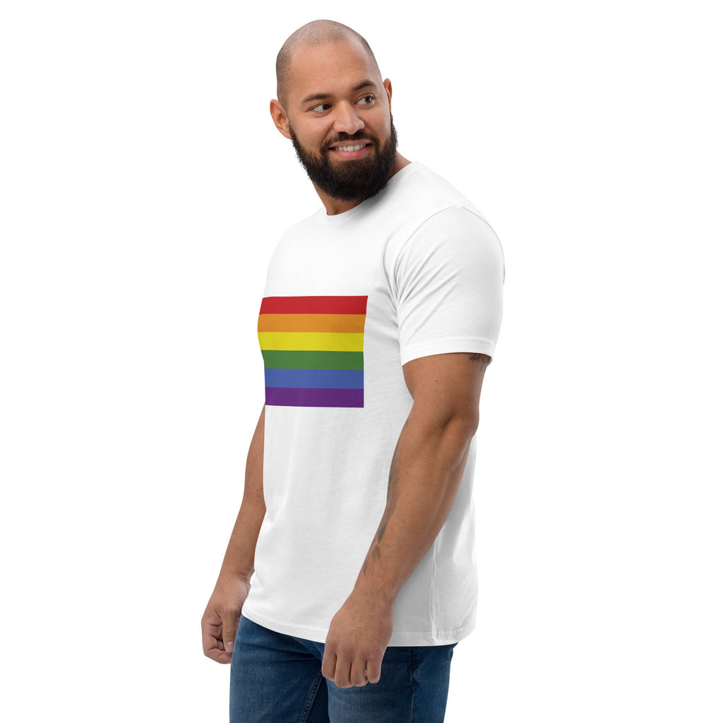 LGBT Pride Flag Men's T-shirt - White - LGBTPride.com