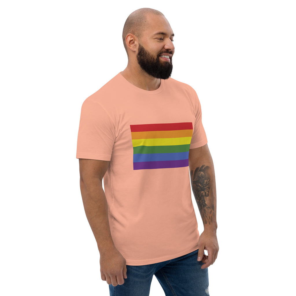LGBT Pride Flag Men's T-shirt - Desert Pink - LGBTPride.com