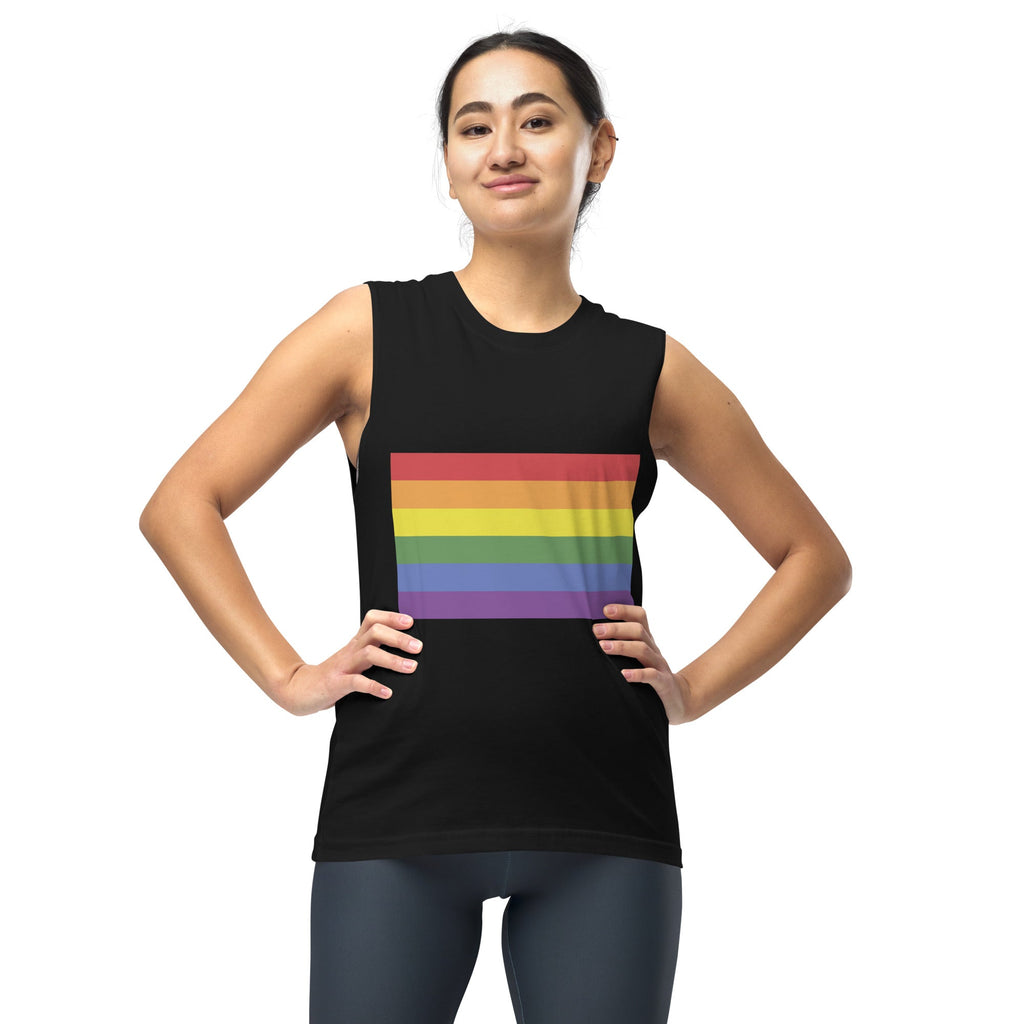 LGBT Pride Flag Tank Top - Black - LGBTPride.com