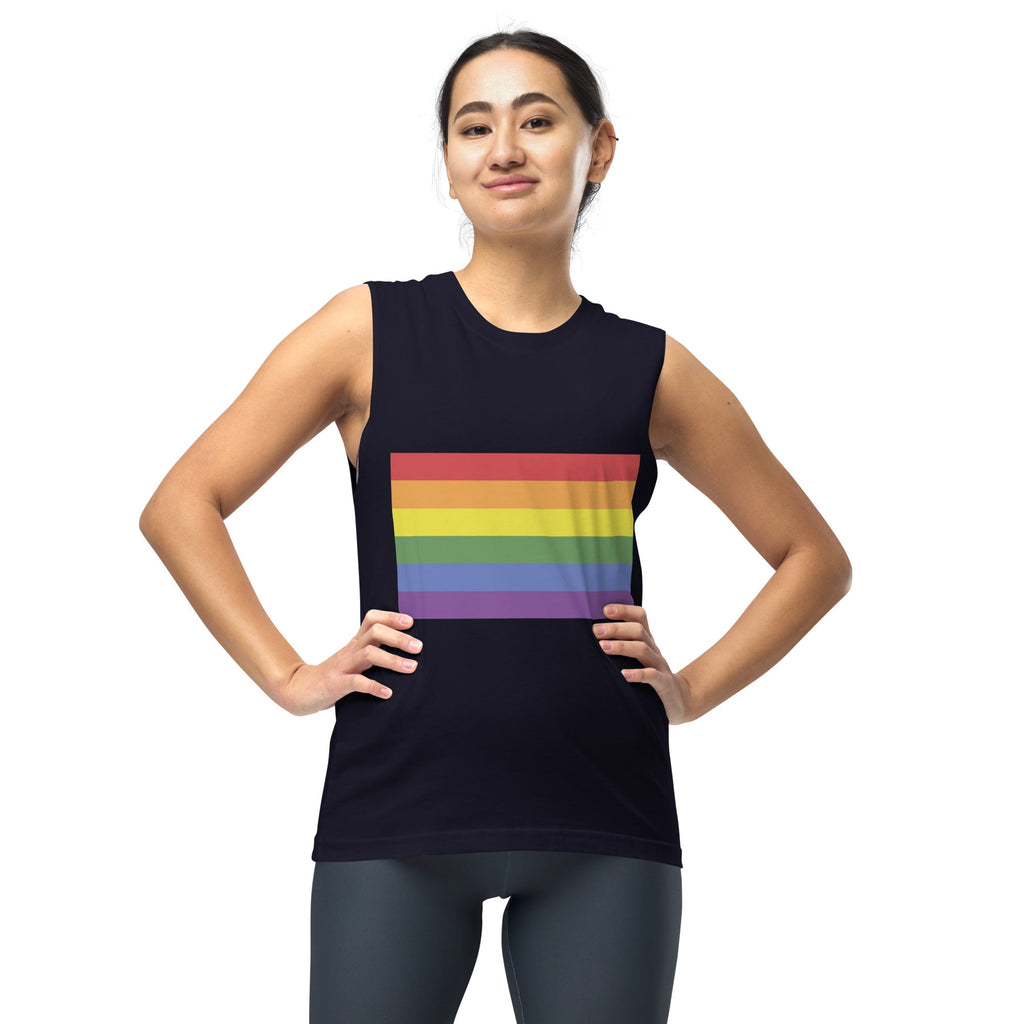 LGBT Pride Flag Tank Top - Navy - LGBTPride.com