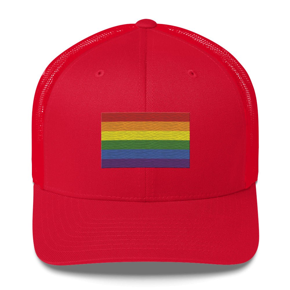 LGBT Pride Flag Trucker Hat - Red - LGBTPride.com