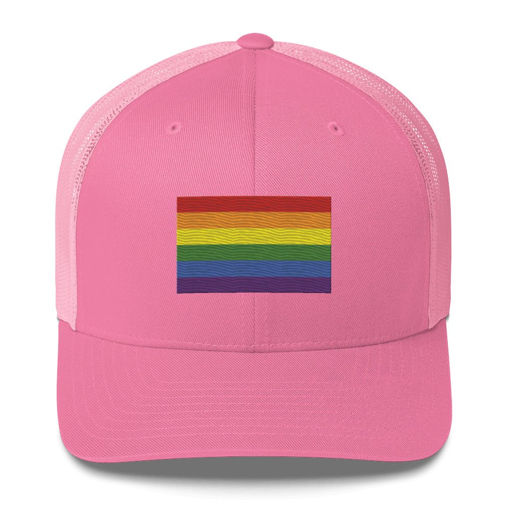 LGBT Pride Flag Trucker Hat - Pink - LGBTPride.com