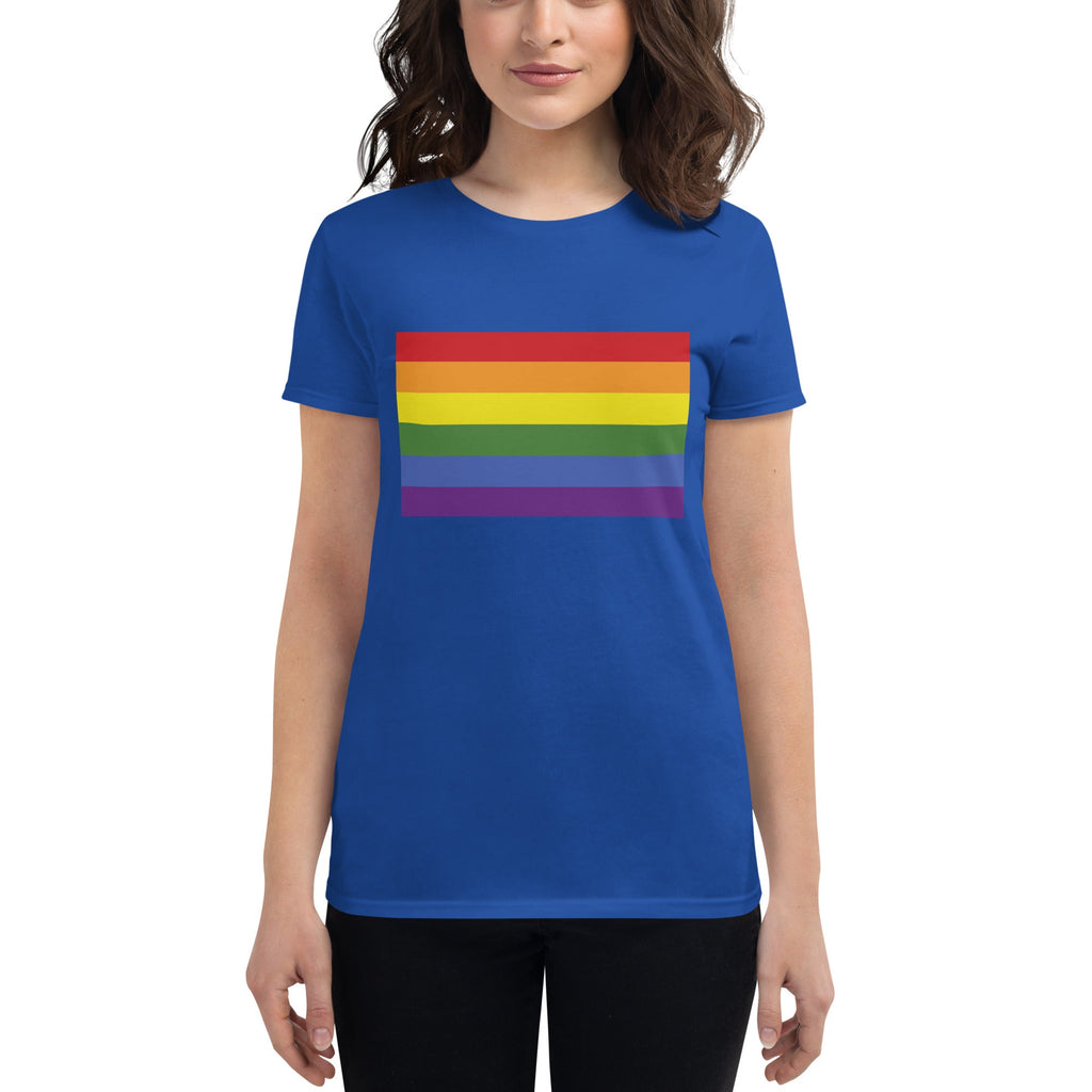 LGBT Pride Flag Women's T-Shirt - Royal Blue - LGBTPride.com
