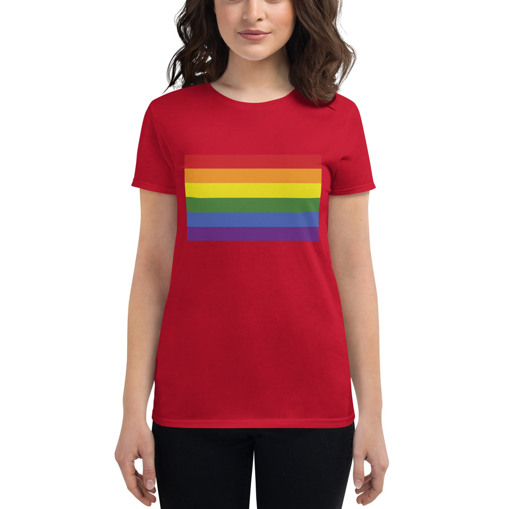 LGBT Pride Flag Women's T-Shirt - True Red - LGBTPride.com