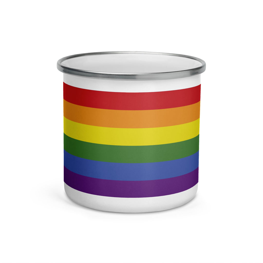 LGBT USA Pride Flag Enamel Mug - LGBTPride.com