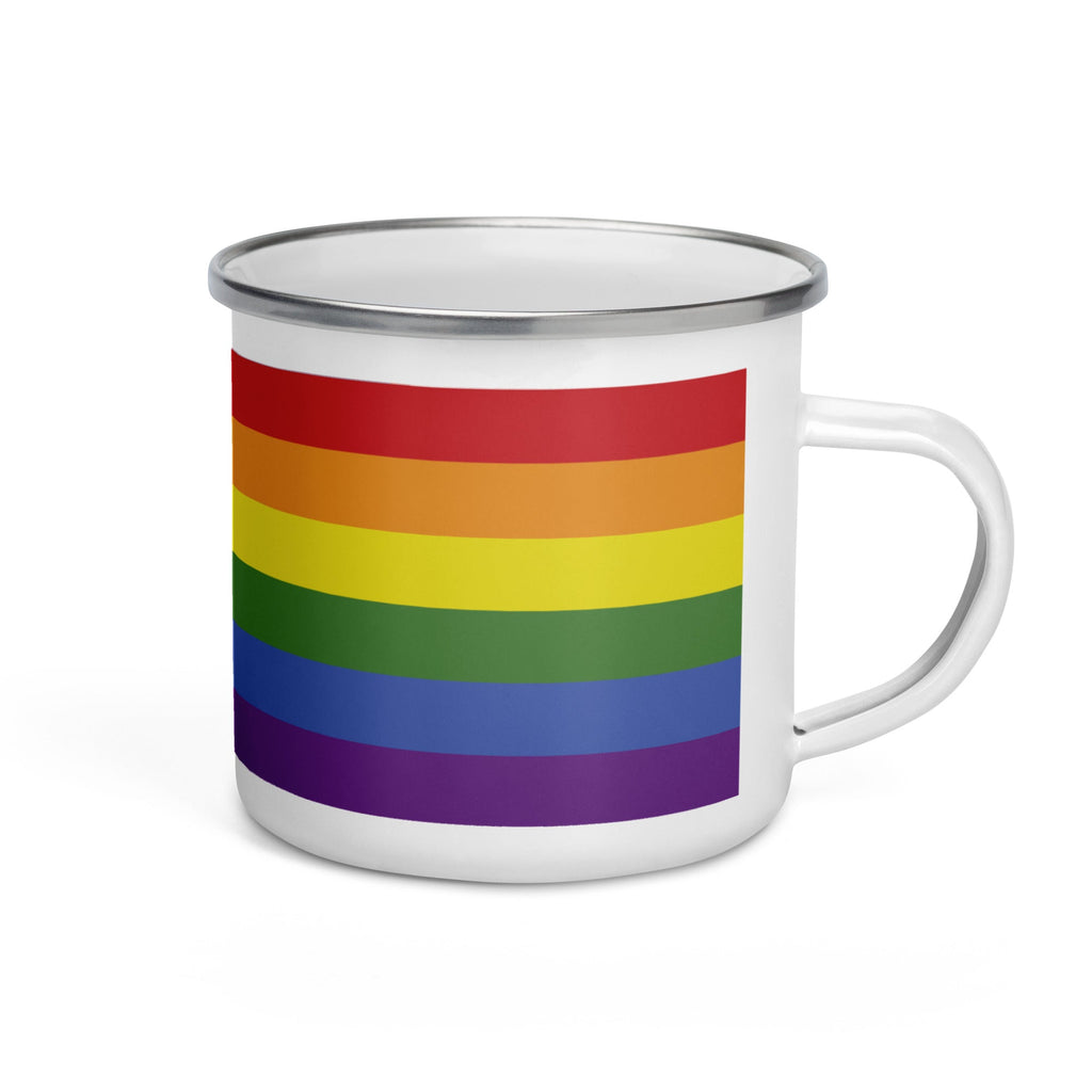 LGBT USA Pride Flag Enamel Mug - LGBTPride.com