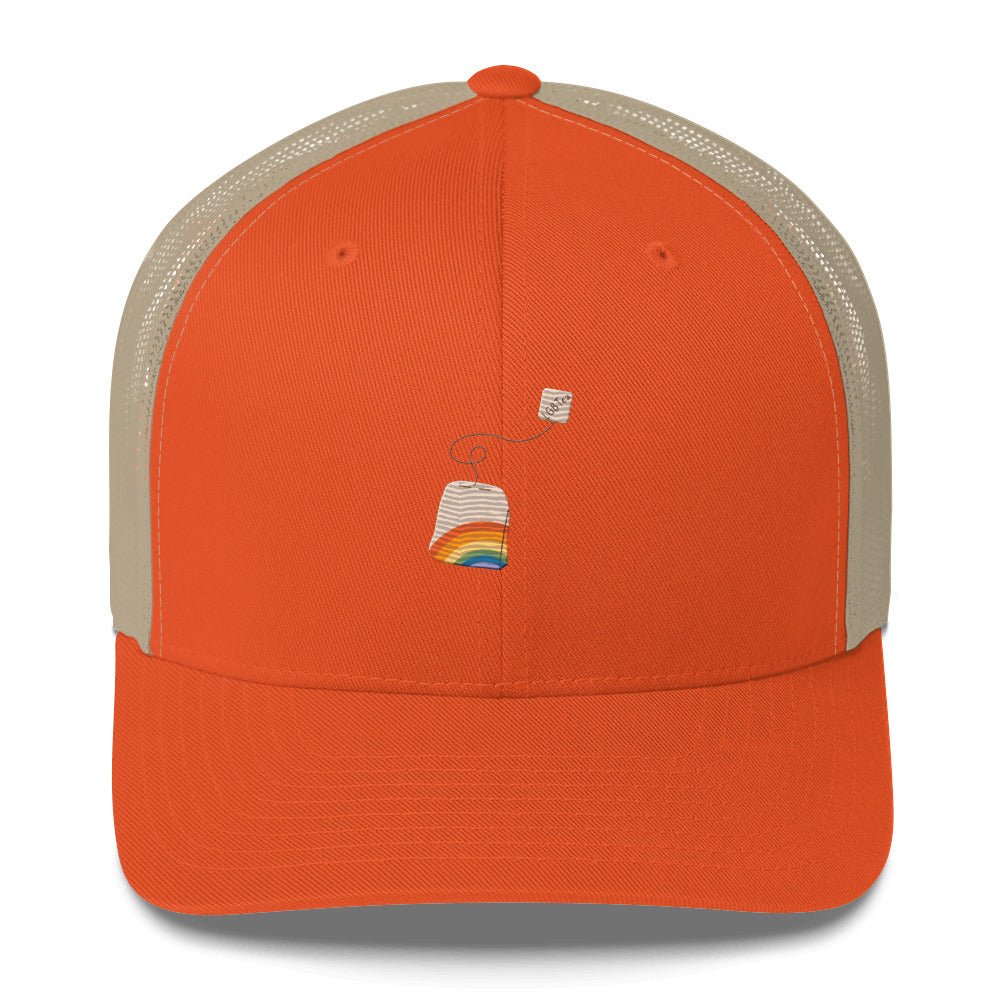 LGBTea Trucker Hat - Rustic Orange/ Khaki - LGBTPride.com