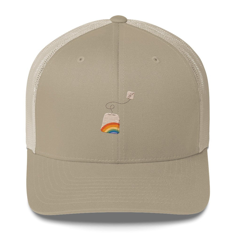 LGBTea Trucker Hat - Khaki - LGBTPride.com