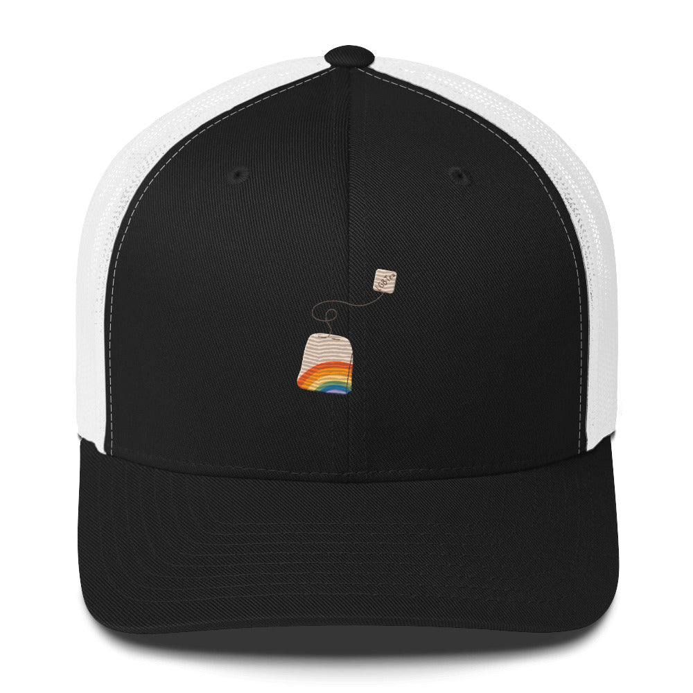 LGBTea Trucker Hat - Black/ White - LGBTPride.com