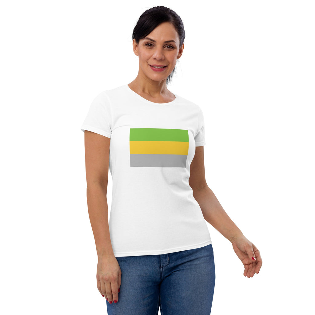 Lithromantic Pride Flag Women's T-Shirt - White - LGBTPride.com