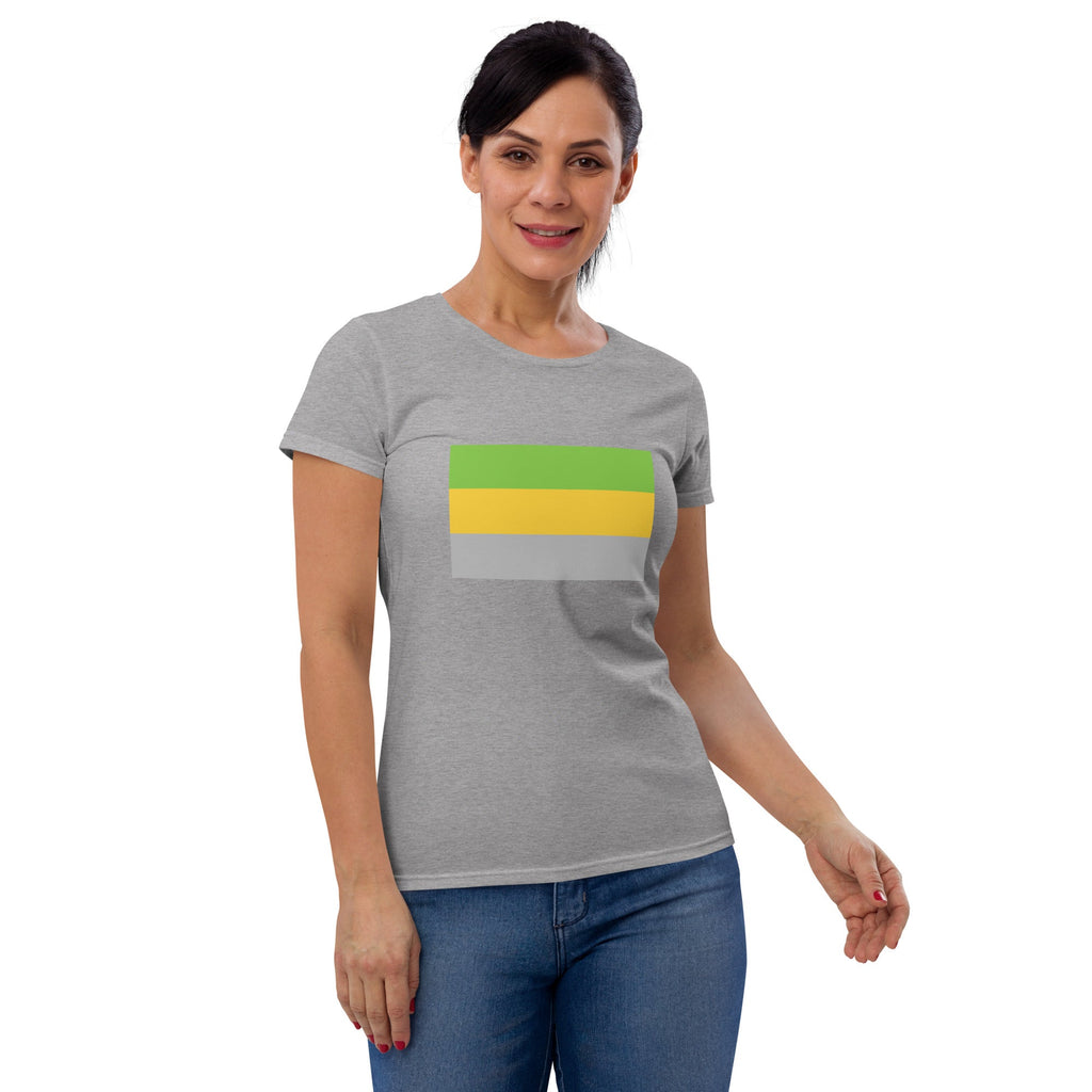 Lithromantic Pride Flag Women's T-Shirt - Heather Grey - LGBTPride.com