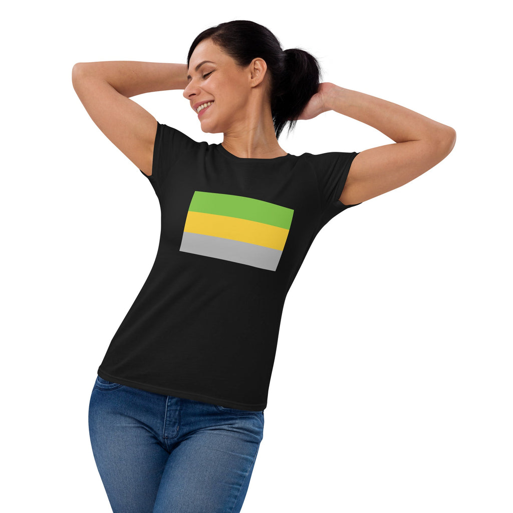 Lithromantic Pride Flag Women's T-Shirt - Black - LGBTPride.com