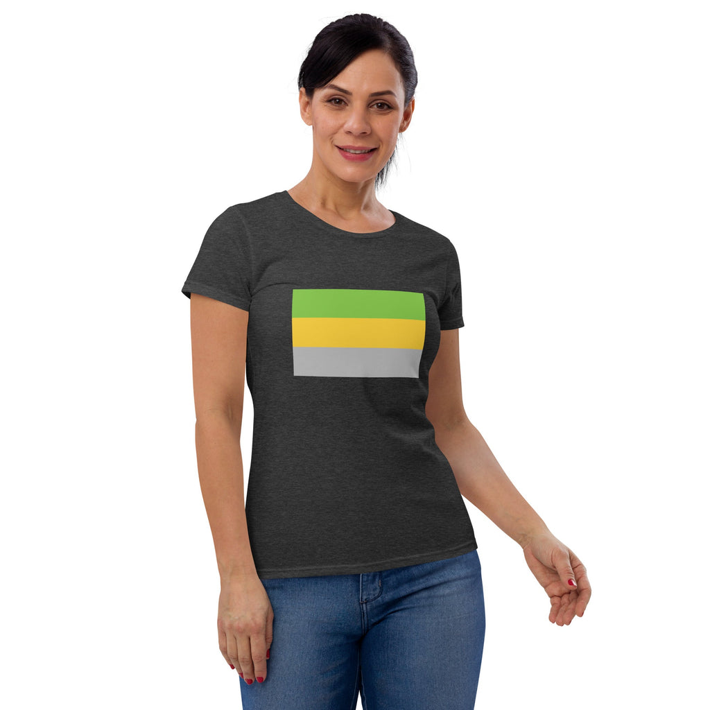 Lithromantic Pride Flag Women's T-Shirt - Heather Dark Grey - LGBTPride.com