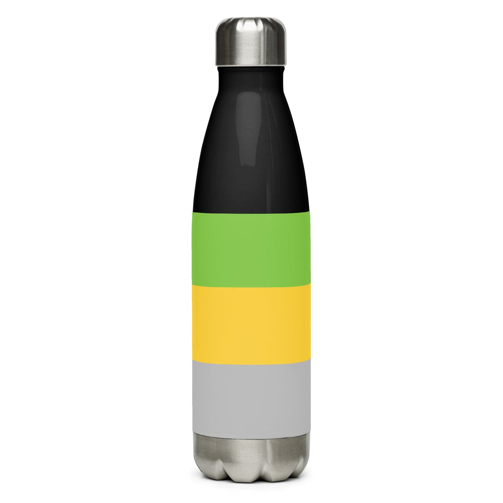 Lithromantic Stainless Steel Water Bottle - Black - LGBTPride.com