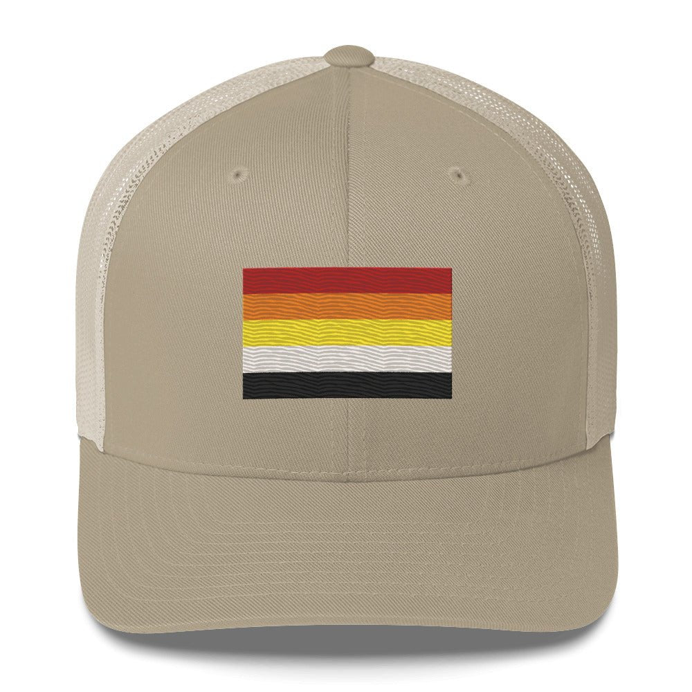 Lithsexual Pride Flag Trucker Hat - Khaki - LGBTPride.com