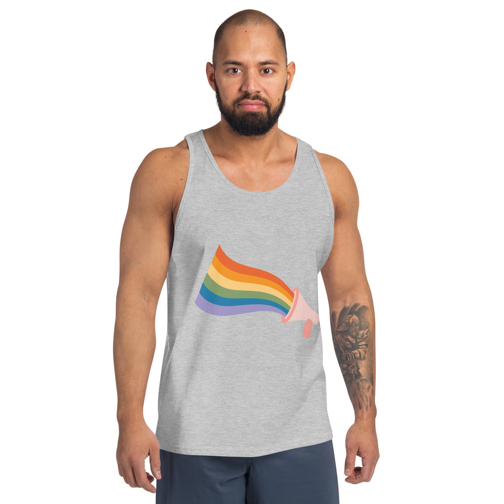 Loud and Proud Men's Tank Top - Athletic Heather - LGBTPride.com