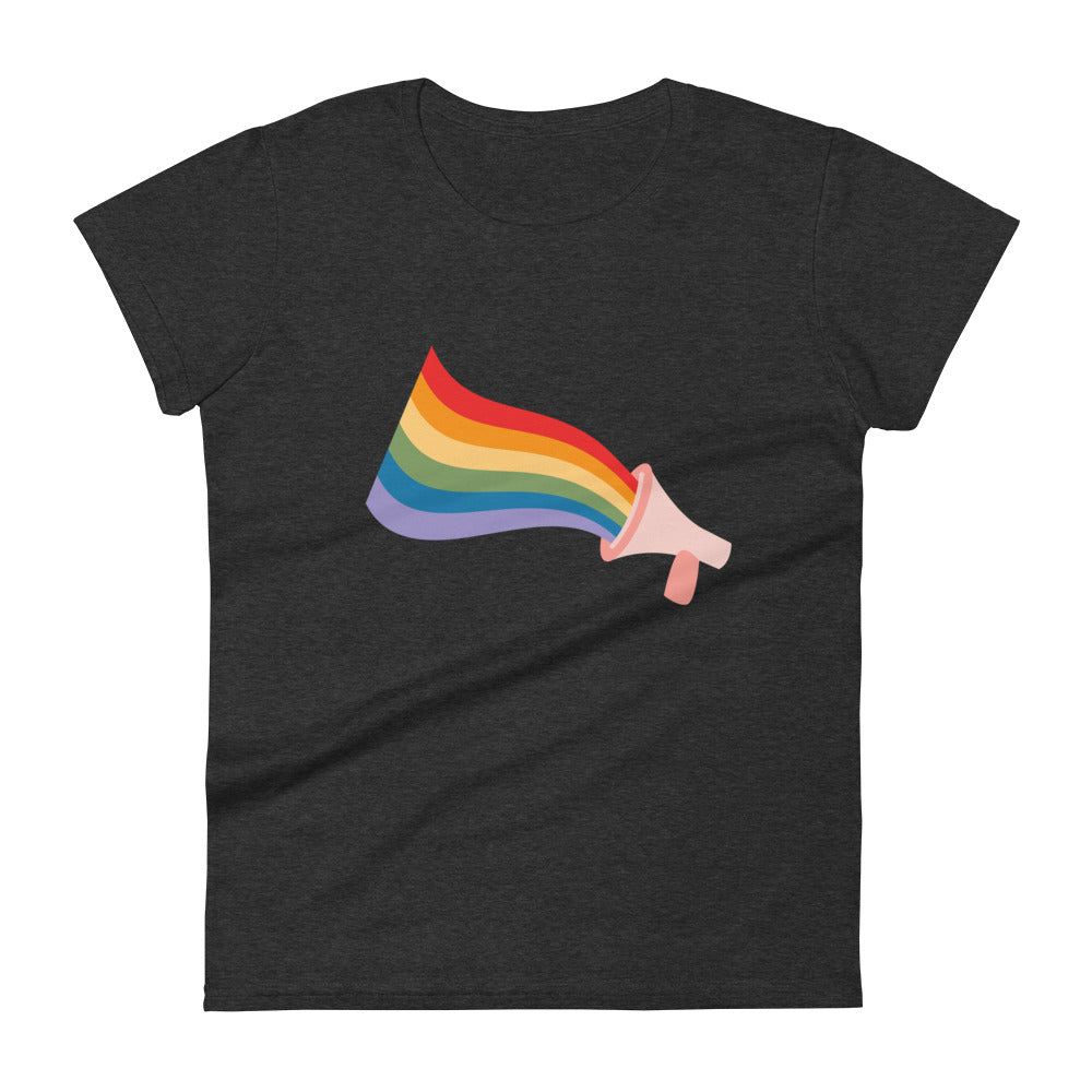 Loud and Proud Women's T-Shirt - Heather Dark Grey - LGBTPride.com