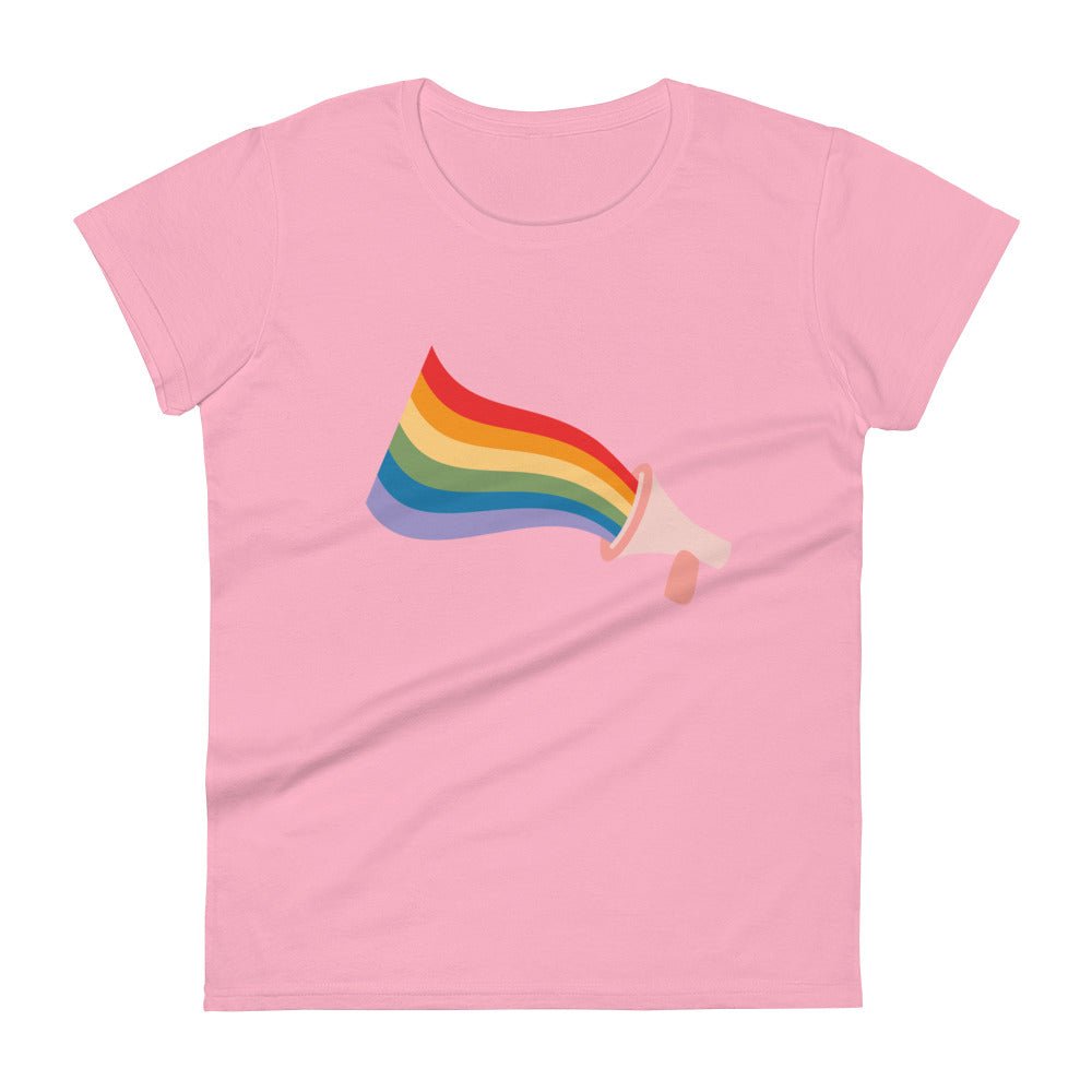 Loud and Proud Women's T-Shirt - Charity Pink - LGBTPride.com