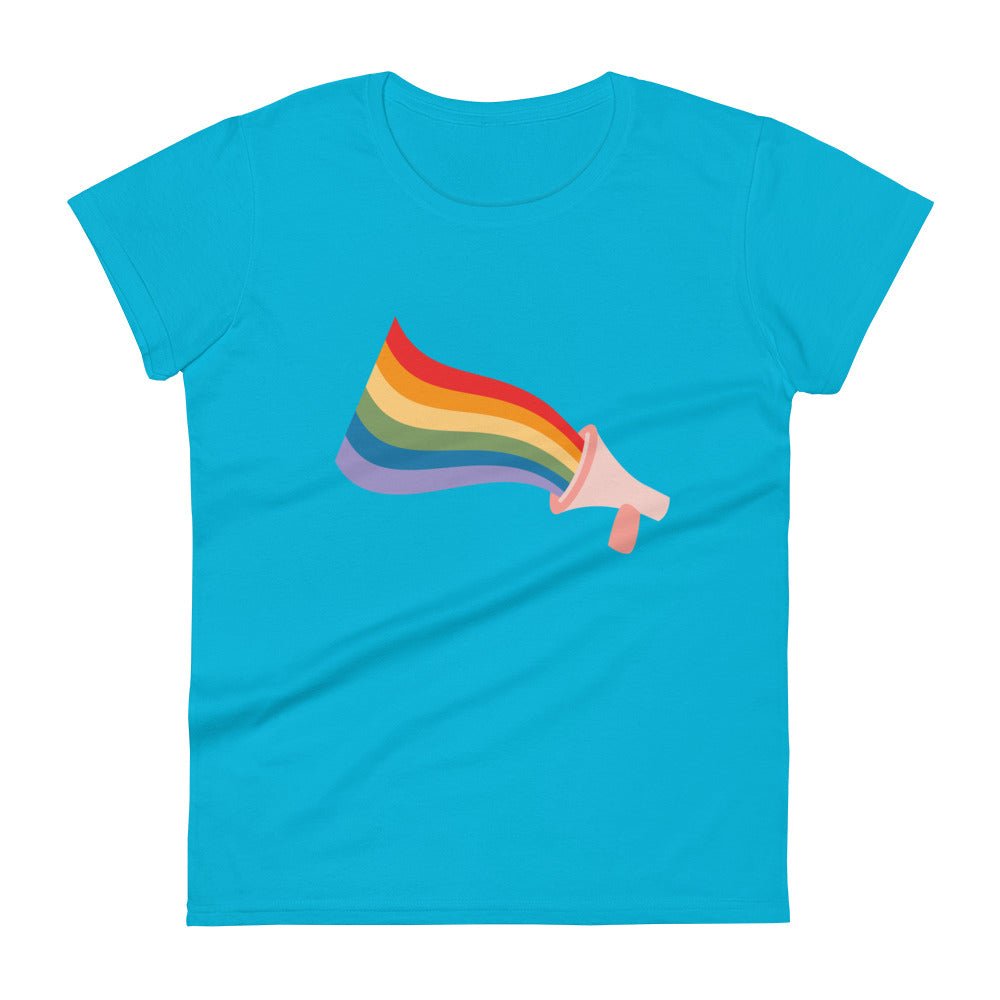 Loud and Proud Women's T-Shirt - Caribbean Blue - LGBTPride.com