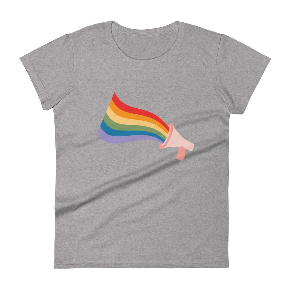 Loud and Proud Women's T-Shirt - Heather Grey - LGBTPride.com