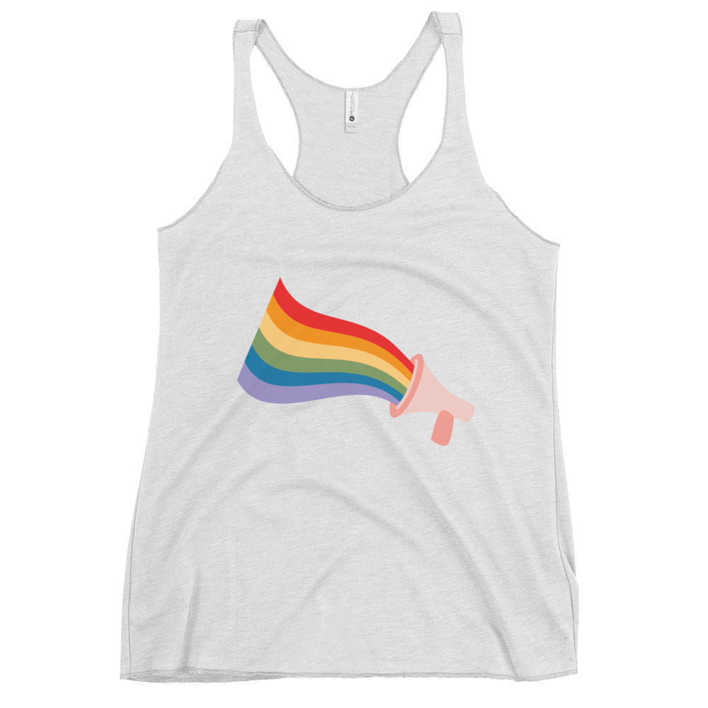 Loud and Proud Women's Tank Top - Heather White - LGBTPride.com