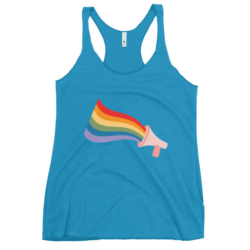 Loud and Proud Women's Tank Top - Vintage Turquoise - LGBTPride.com