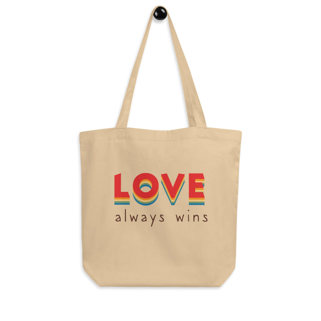 Love Always Wins - Eco Tote Bag - Oyster - LGBTPride.com