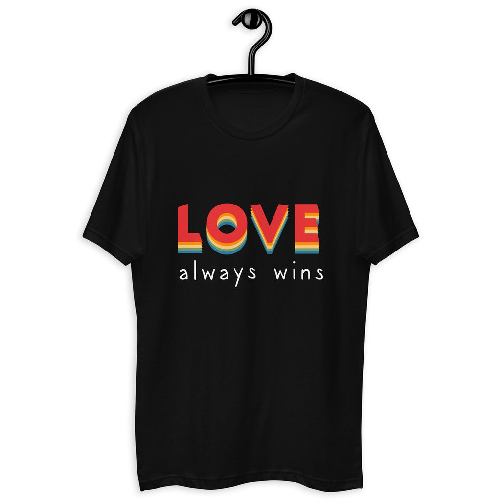 Love Always Wins Men's T-Shirt - Black - LGBTPride.com