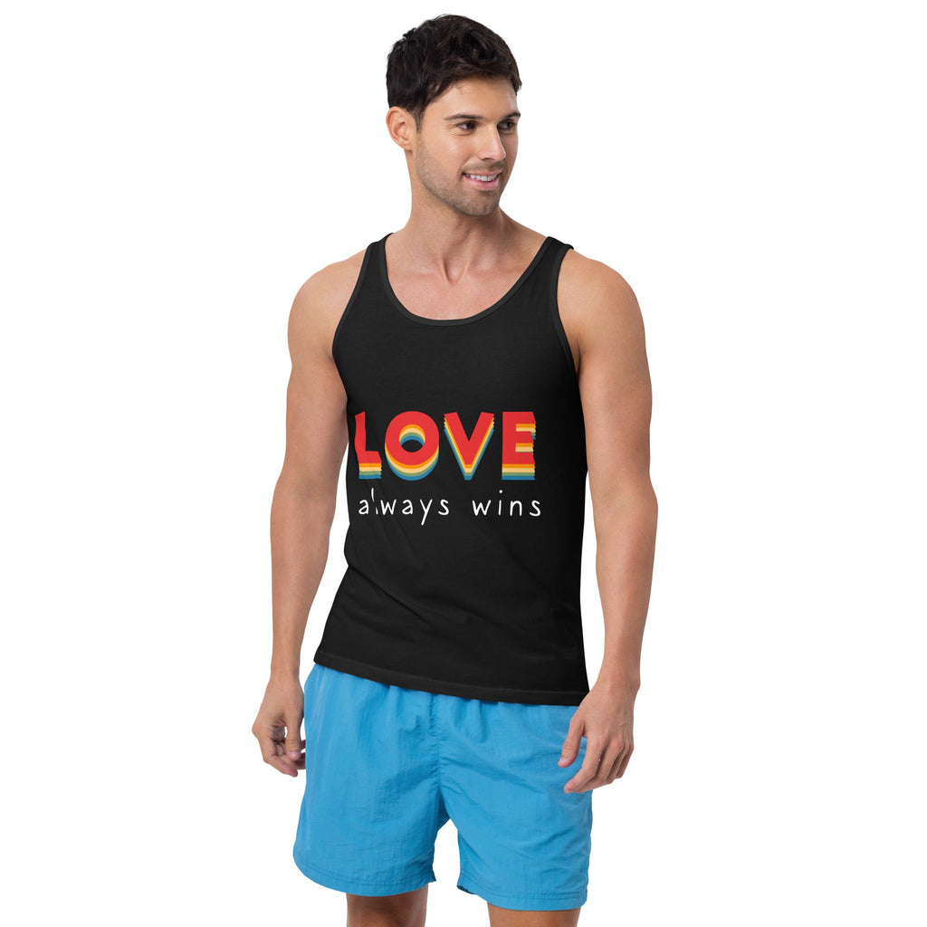 Love Always Wins Men's Tank Top - Black - LGBTPride.com