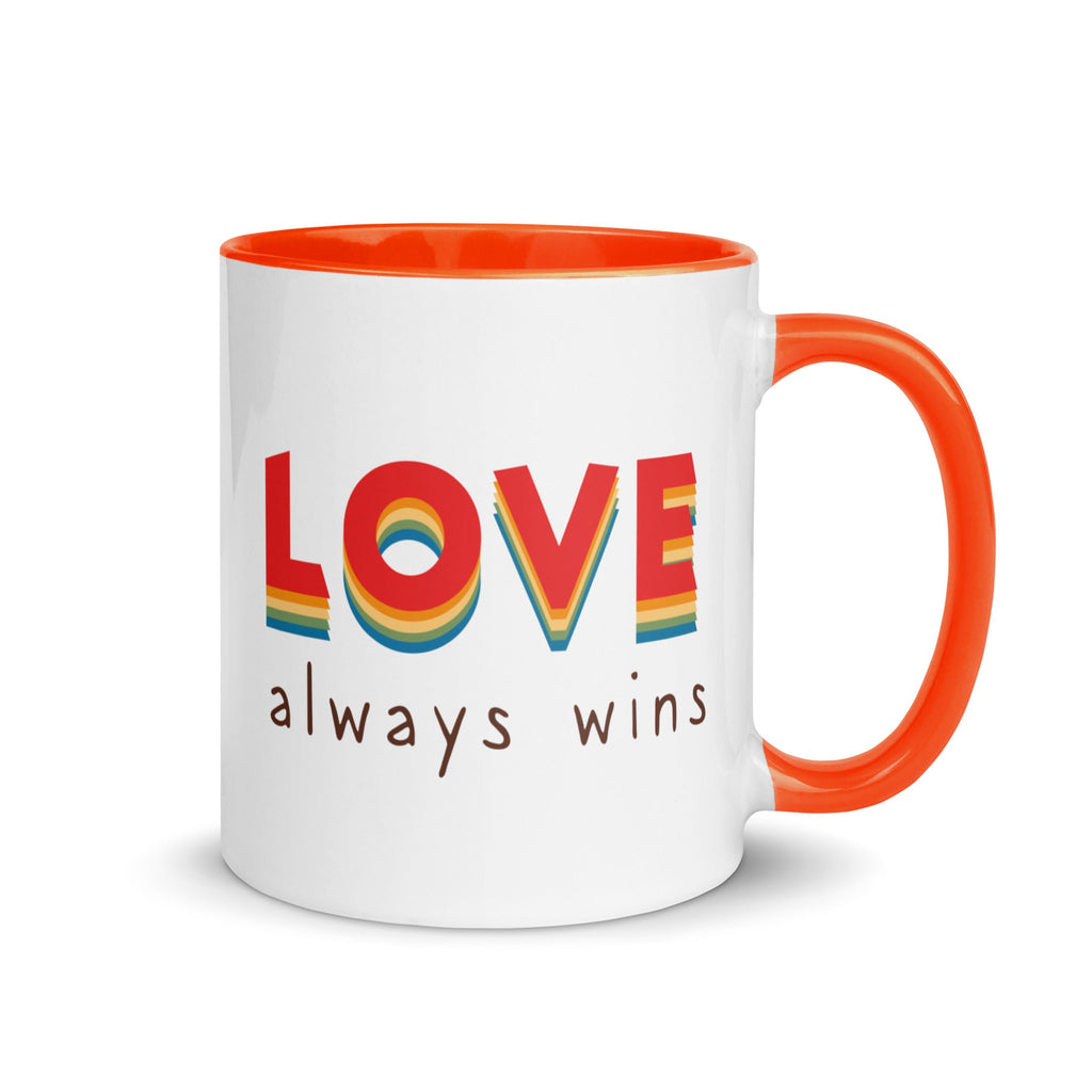 Love Always Wins Mug - Orange - LGBTPride.com