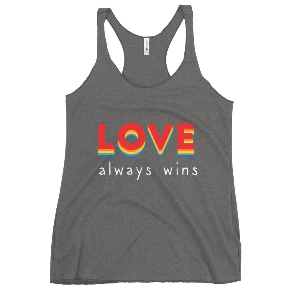 Love Always Wins Women's Tank Top - Premium Heather - LGBTPride.com