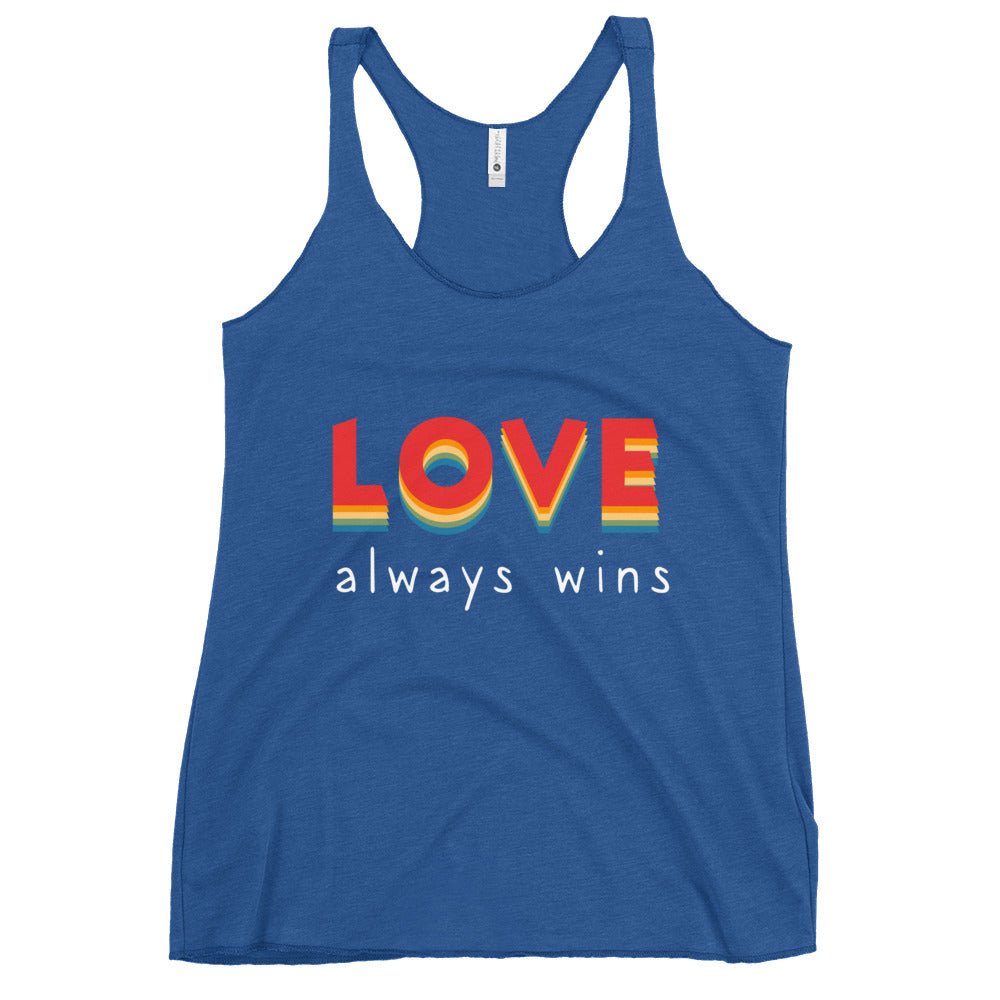 Love Always Wins Women's Tank Top - Vintage Royal - LGBTPride.com