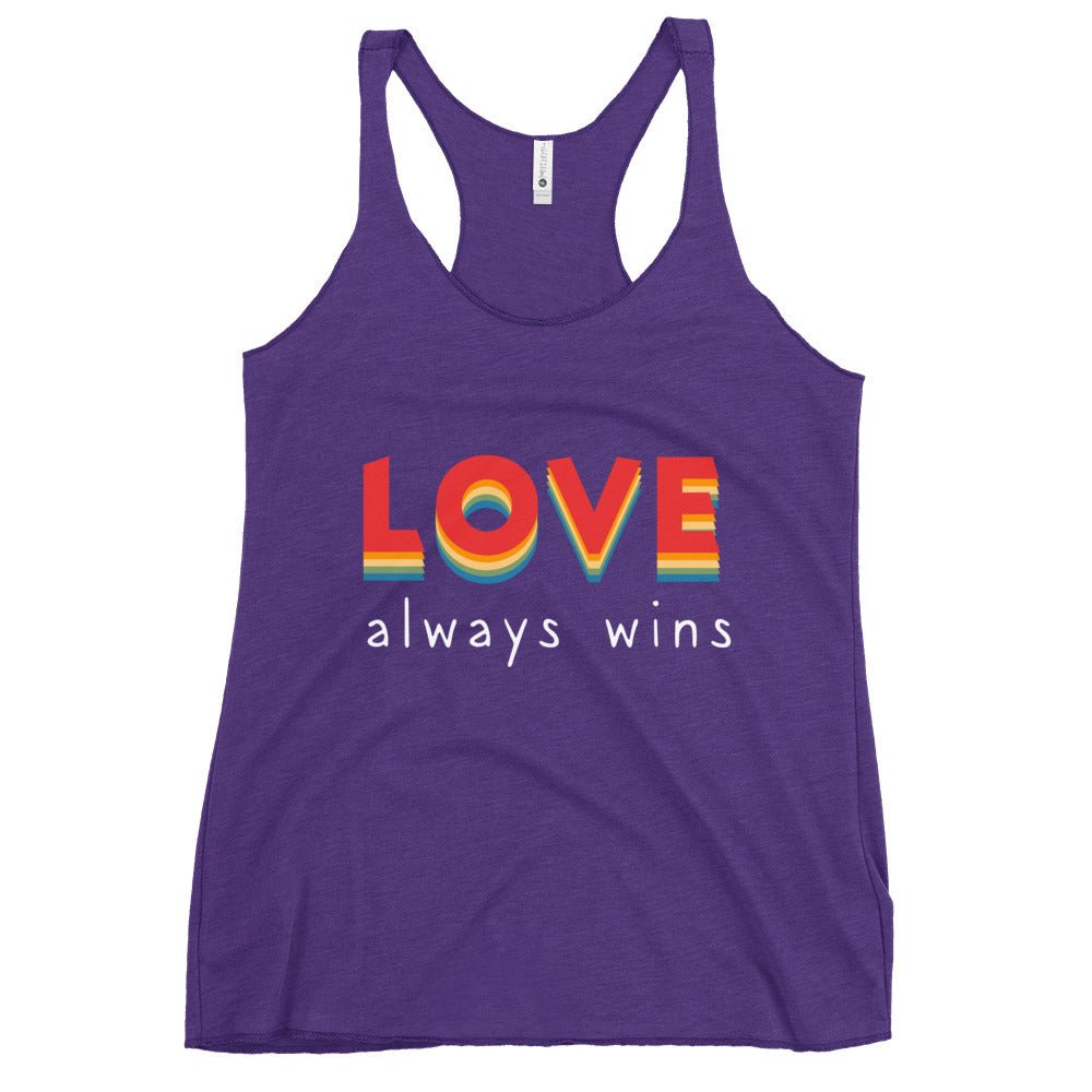 Love Always Wins Women's Tank Top - Purple Rush - LGBTPride.com