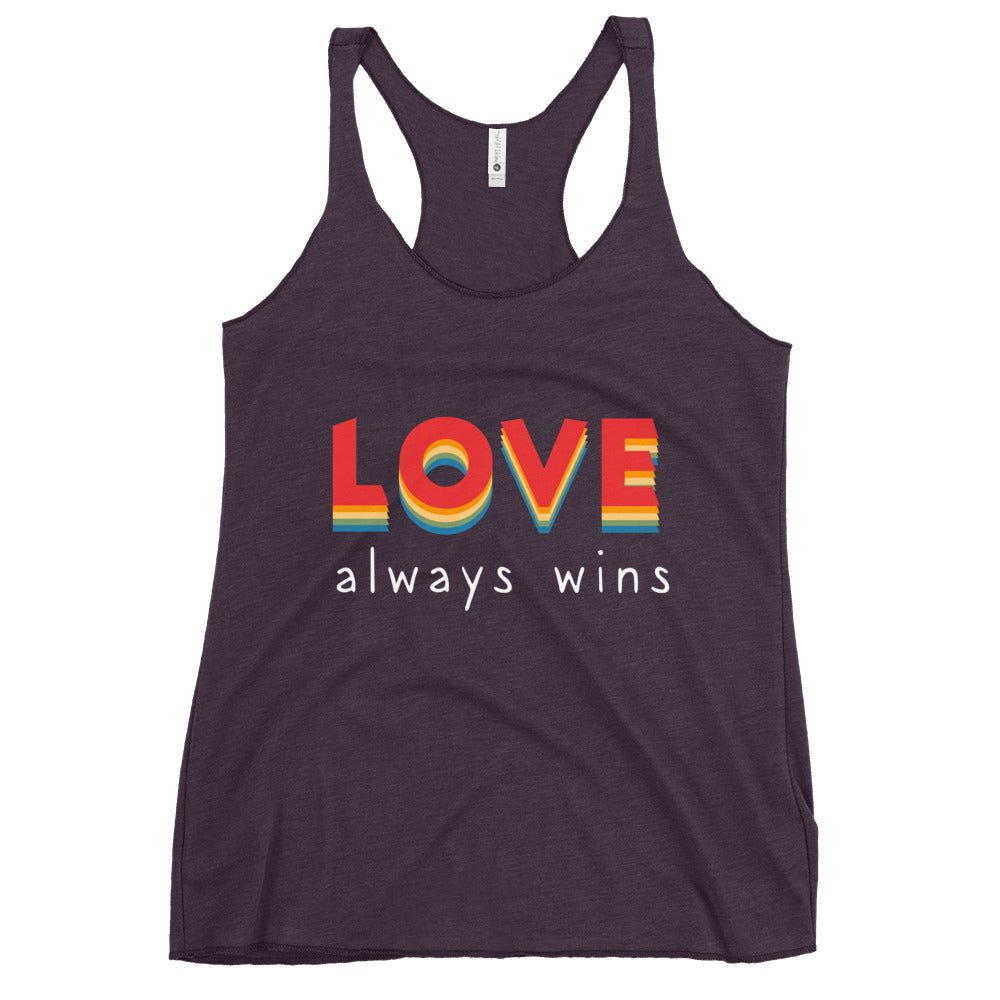 Love Always Wins Women's Tank Top - Vintage Purple - LGBTPride.com