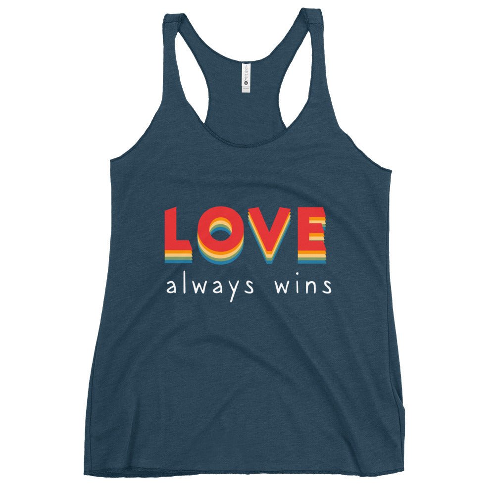 Love Always Wins Women's Tank Top - Indigo - LGBTPride.com