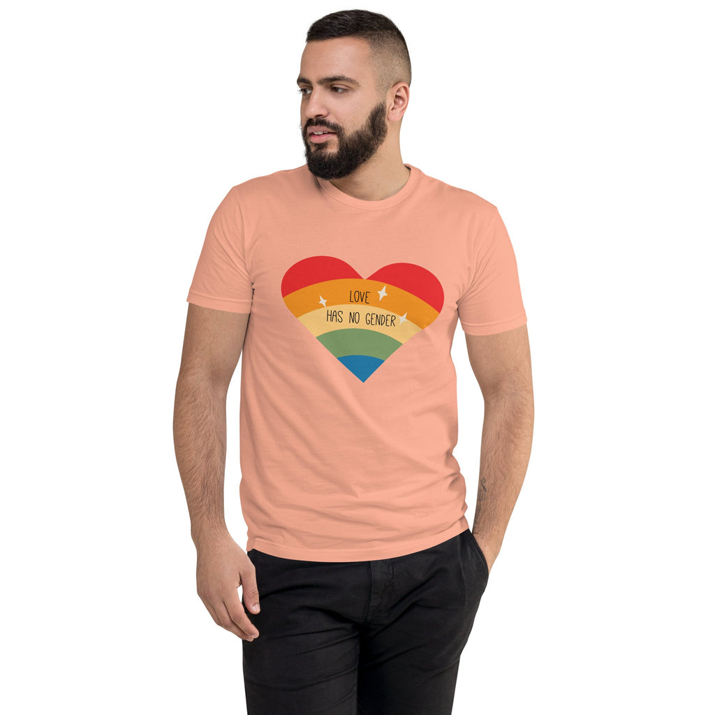 Love Has No Gender Men's T-Shirt - Desert Pink - LGBTPride.com