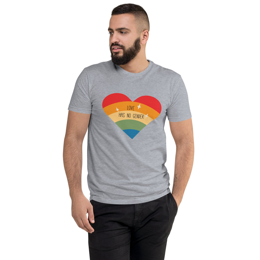 Love Has No Gender Men's T-Shirt - Heather Grey - LGBTPride.com