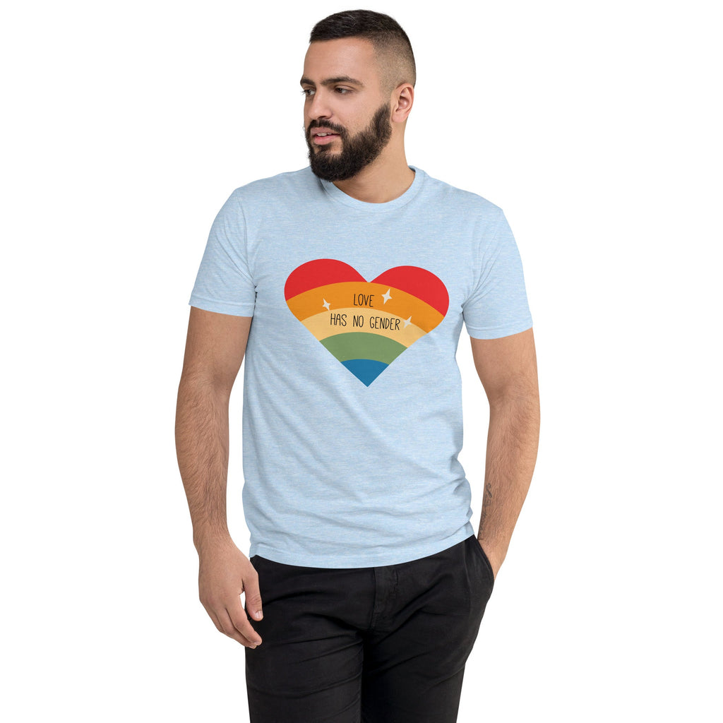 Love Has No Gender Men's T-Shirt - Light Blue - LGBTPride.com