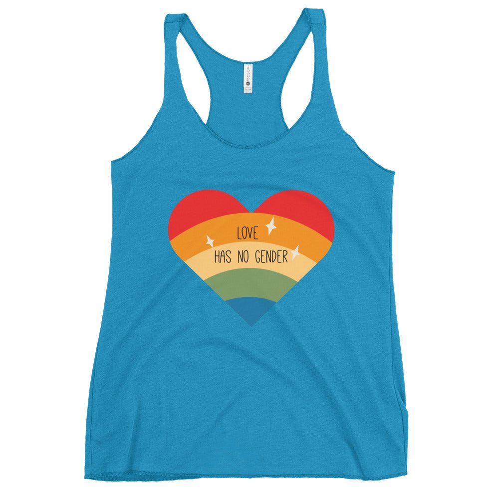Love Has No Gender Women's Tank Top - Vintage Turquoise - LGBTPride.com