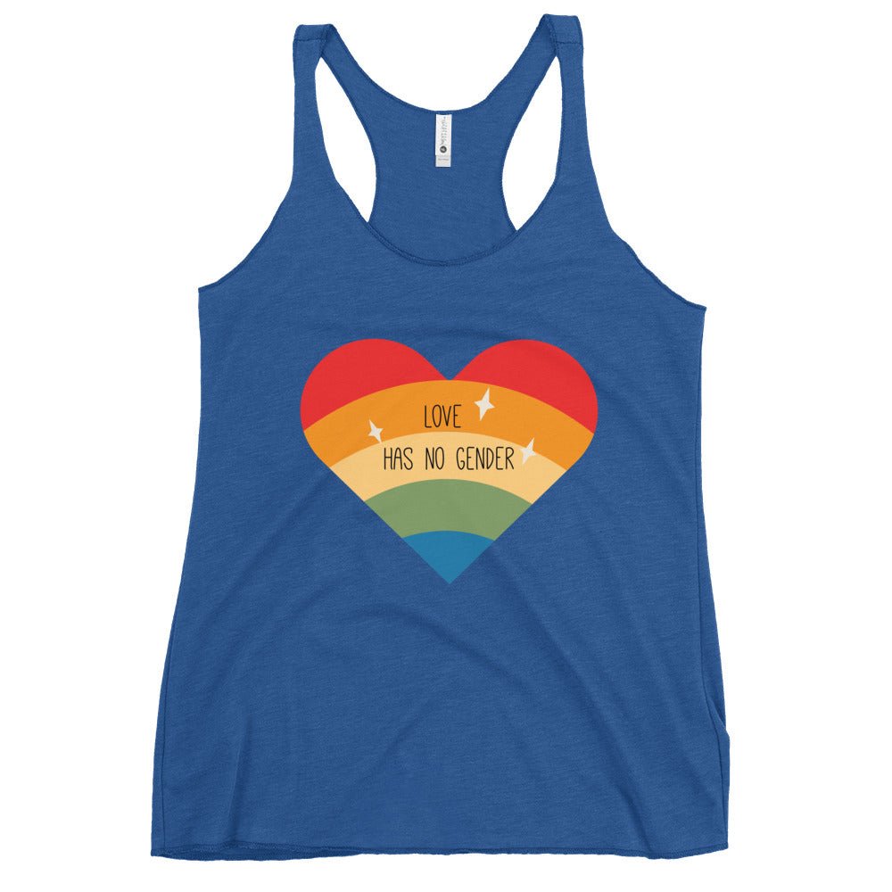 Love Has No Gender Women's Tank Top - Vintage Royal - LGBTPride.com