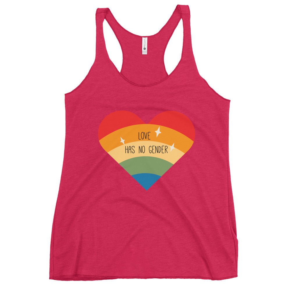 Love Has No Gender Women's Tank Top - Vintage Shocking Pink - LGBTPride.com