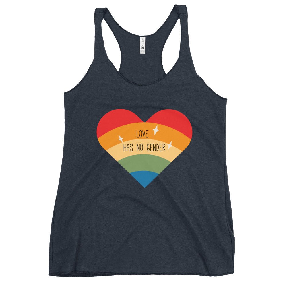 Love Has No Gender Women's Tank Top - Vintage Navy - LGBTPride.com