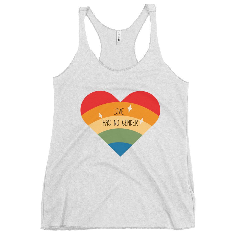 Love Has No Gender Women's Tank Top - Heather White - LGBTPride.com