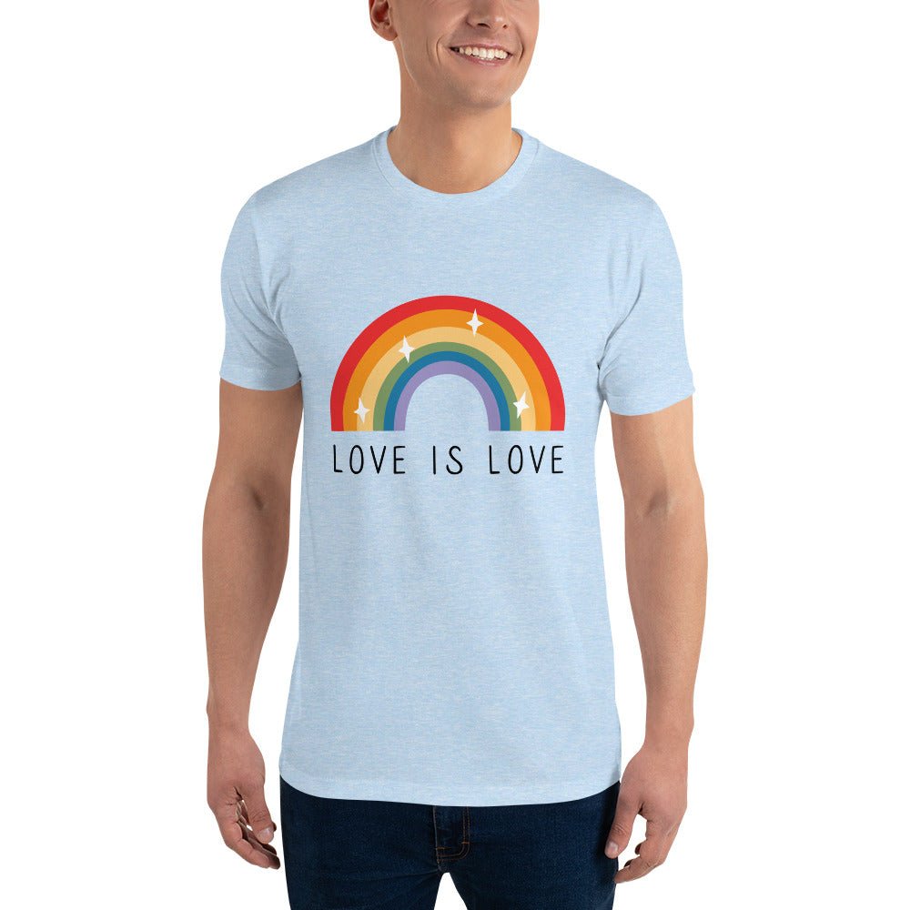 Love is Love Men's T-Shirt - Light Blue - LGBTPride.com