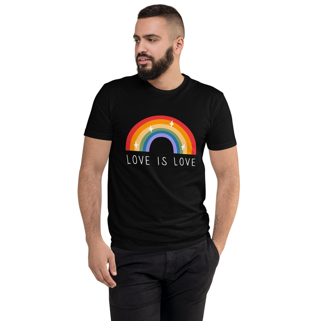 Love is Love Men's T-Shirt - Black - LGBTPride.com