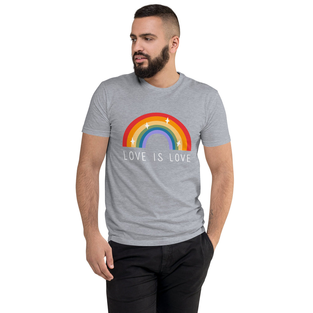 Love is Love Men's T-Shirt - Heather Grey - LGBTPride.com