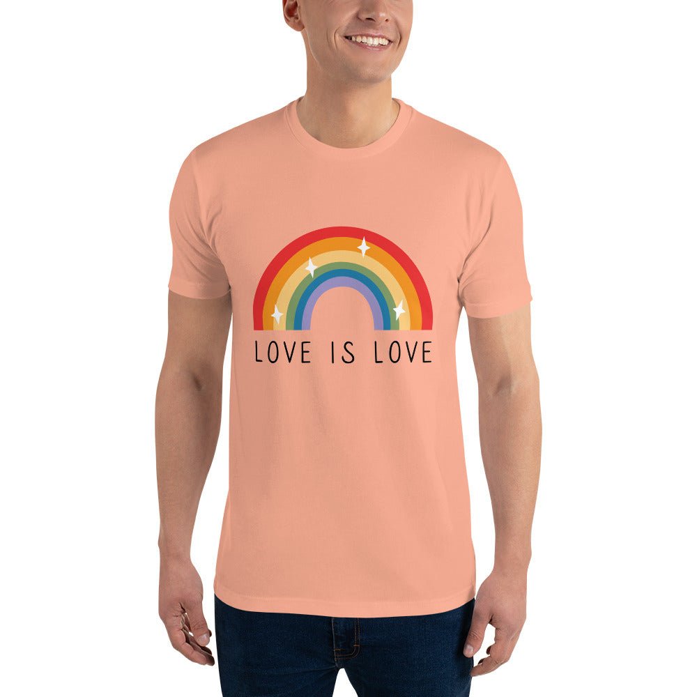 Love is Love Men's T-Shirt - Desert Pink - LGBTPride.com