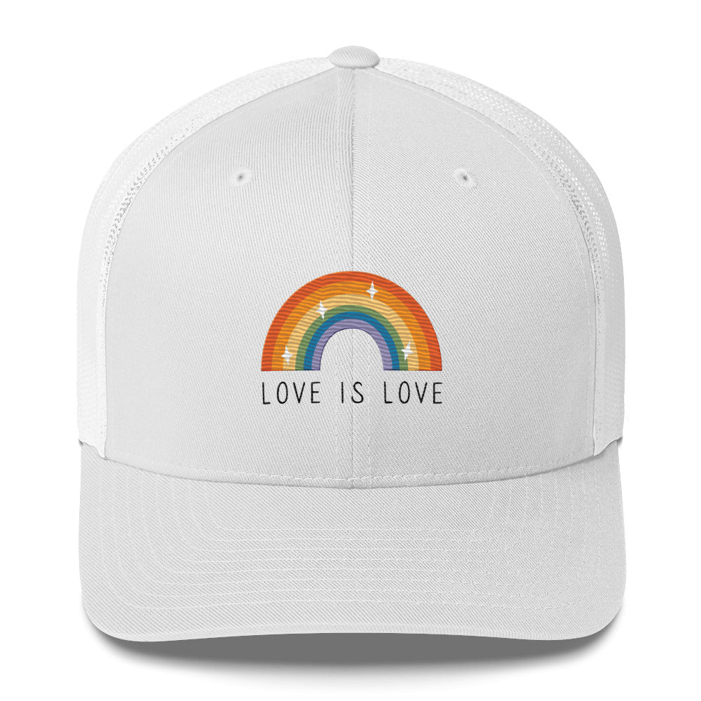 Love is Love Trucker Hat - White - LGBTPride.com - LGBT Pride