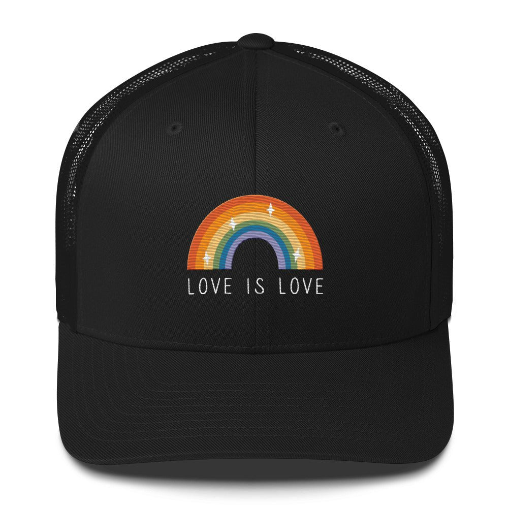 Love is Love Trucker Hat - Black - LGBTPride.com - LGBT Pride
