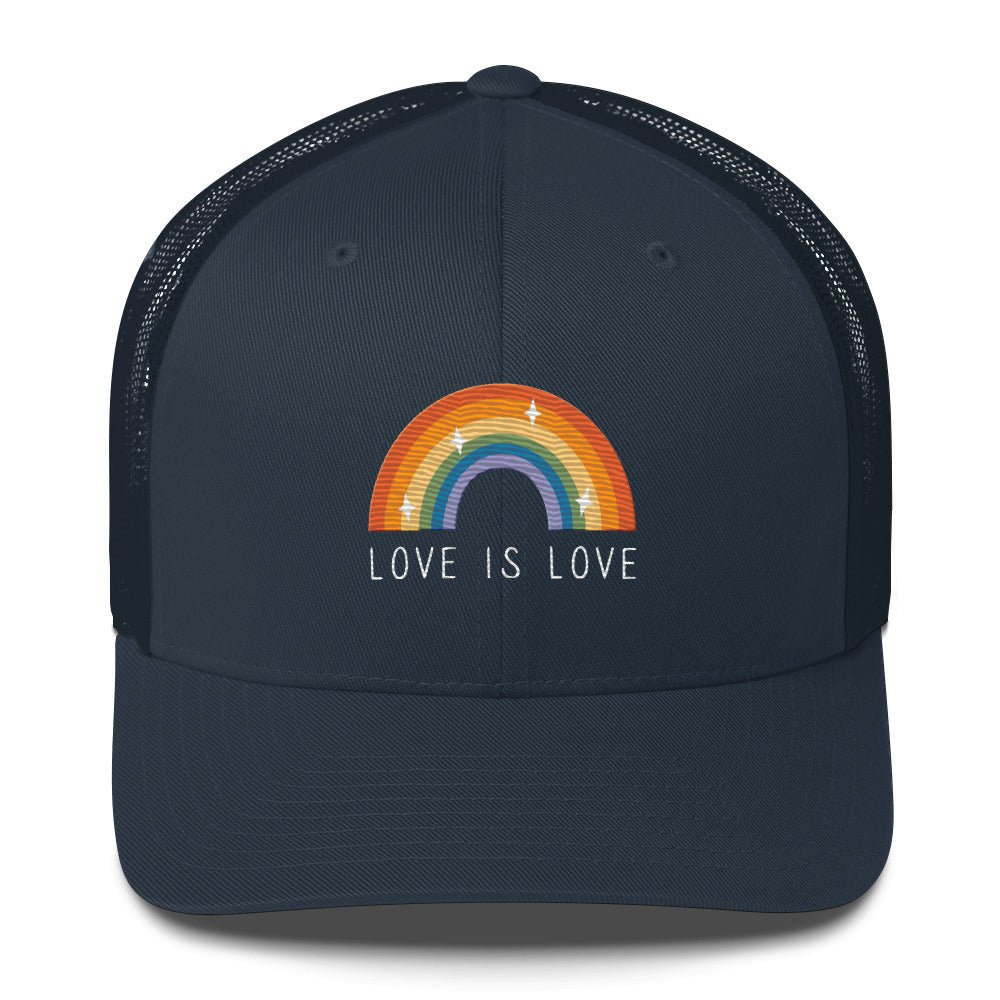 Love is Love Trucker Hat - Navy - LGBTPride.com - LGBT Pride